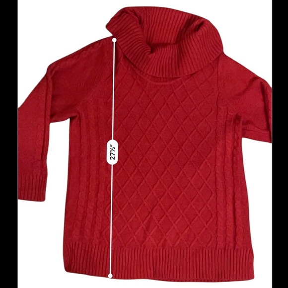 Calvin Klein Red knit cowl neck sweater sweater dress - Picture 10 of 10